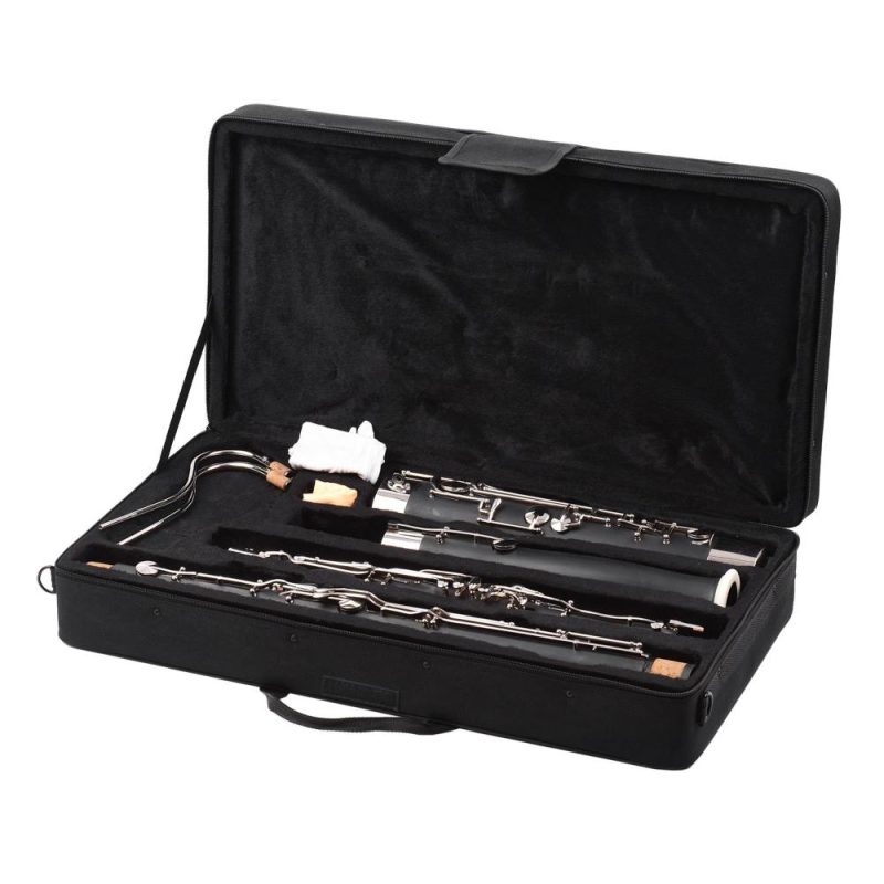 Woodwinds |   Professional C Key Bassoon: Crafted from Synthetic Wood with Silver & Nickel-Plated Cupronickel Keys Black Musical Instruments Black