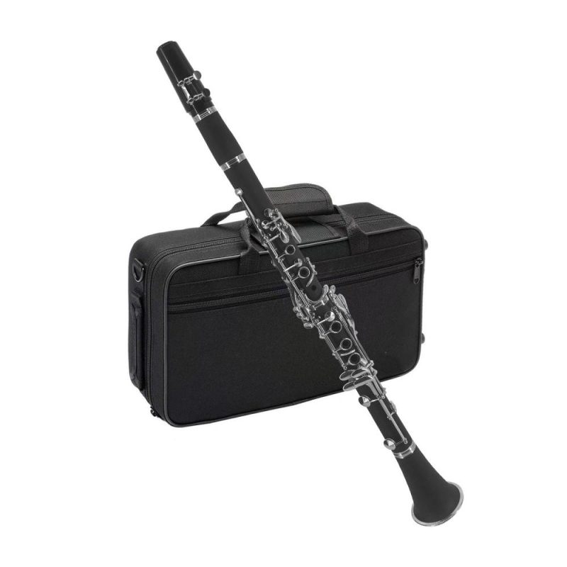 Woodwinds |   Professional Ebonite Bb Clarinet Set: Complete Accessories Included Black Musical Instruments Black