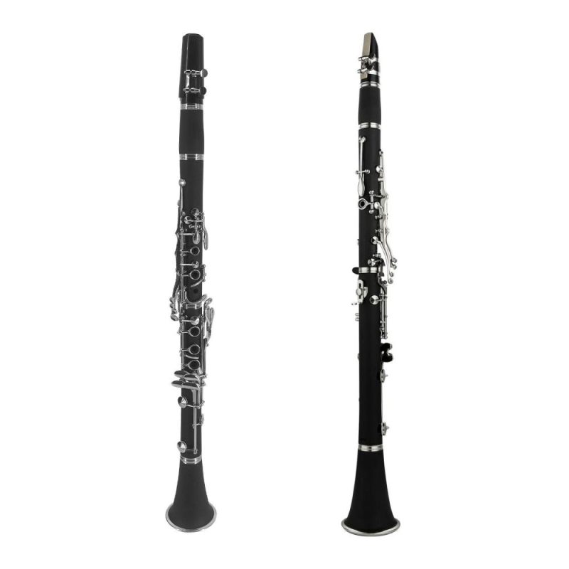 Woodwinds |   Professional Ebonite Bb Clarinet Set: Complete Accessories Included Black Musical Instruments Black