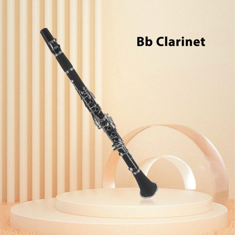 Woodwinds |   Professional Ebonite Bb Clarinet Set: Complete Accessories Included Black Musical Instruments Black