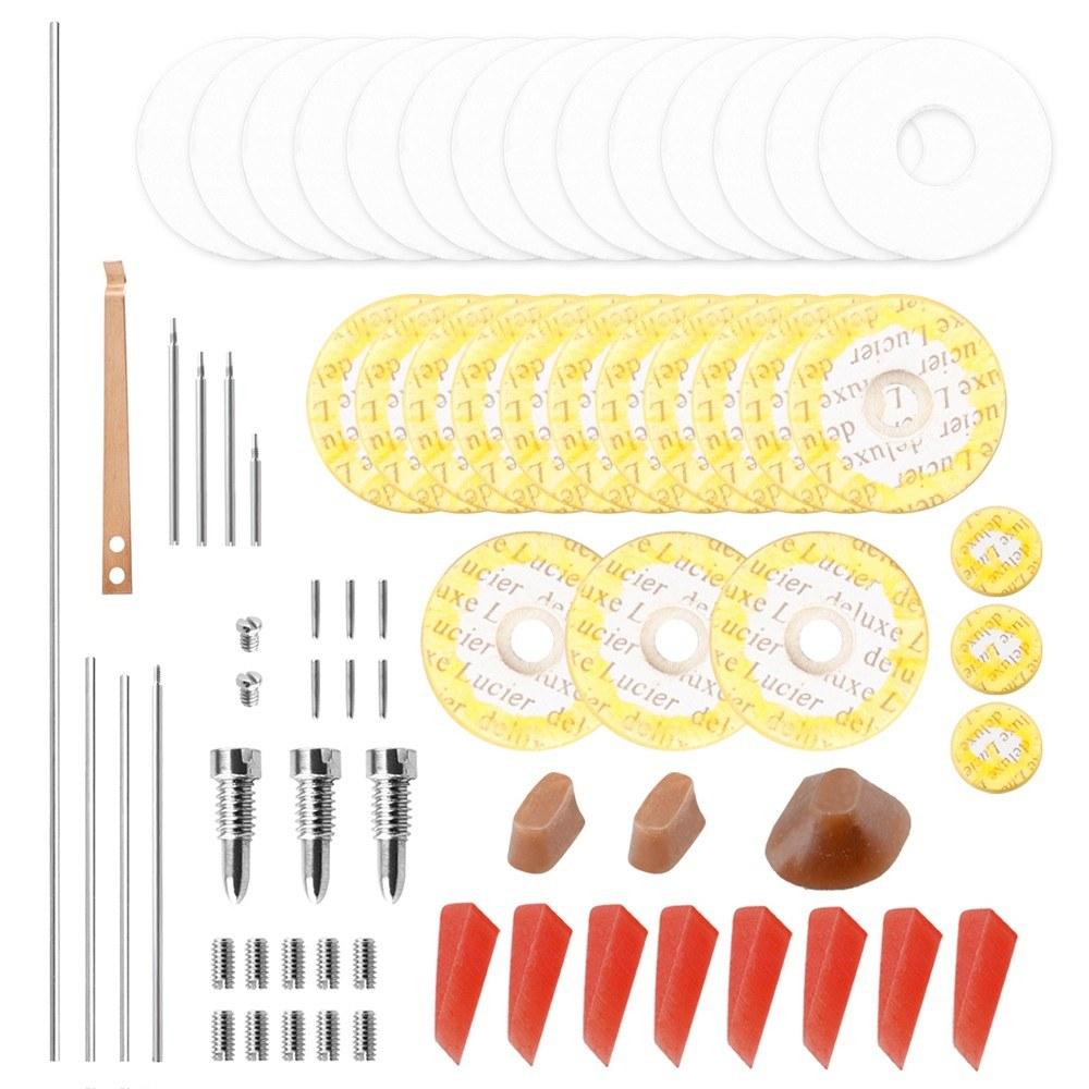 Woodwinds |   Professional Flute Repair Maintenance Tool Kit Shafts+Screws+Gaskets+Pads+Dowels+Reed Musical Instrument Accessories Multicolour Musical Instruments Multicolour