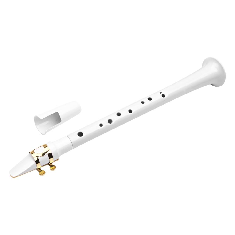 Woodwinds |   White Pocket Sax Portable Mini Saxophone Key of C Little Plastic Saxophone White Musical Instruments White