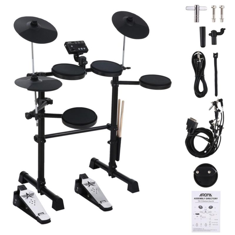 Drums & Percussion |   Electric Drum Set 8 Piece Electronic Drum Kit for Adult Beginner Drums & Percussion Drums & Percussion