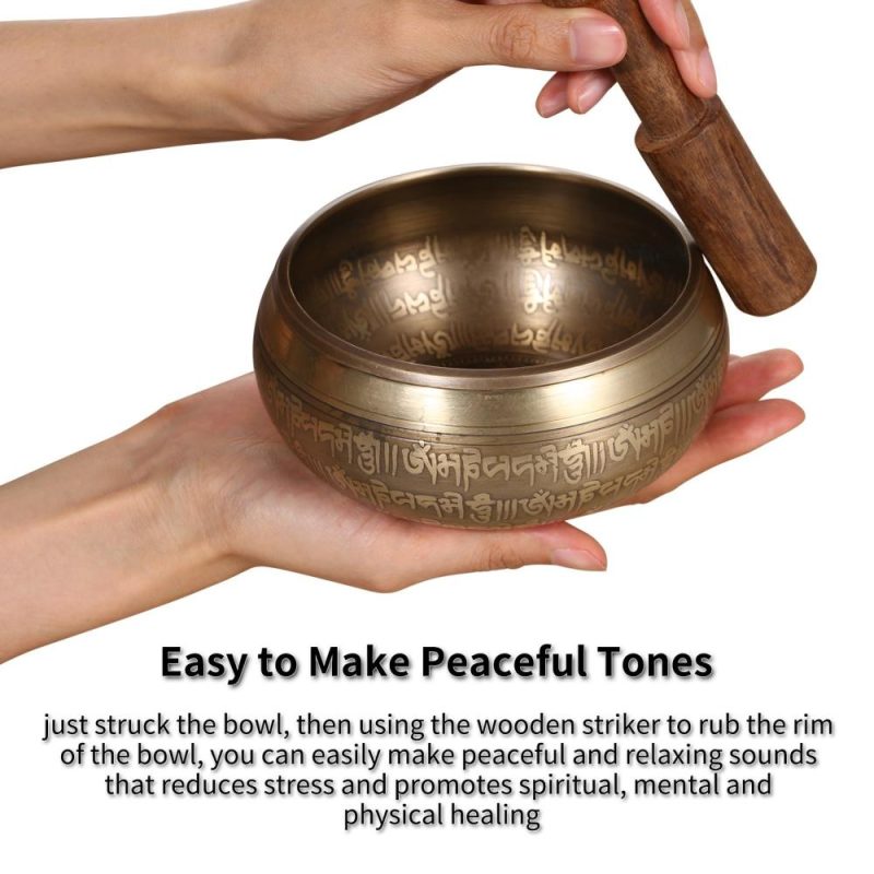 Drums & Percussion |   Tibetan Singing Bowl Handmade Buddha Tibet Struck Bowl Drums & Percussion Drums & Percussion