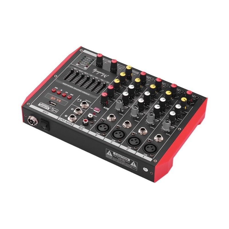 Pro Audio Equipment |   D4 Portable 4-Channel Mixing Console Mixer Musical Instruments Pro Audio Equipment