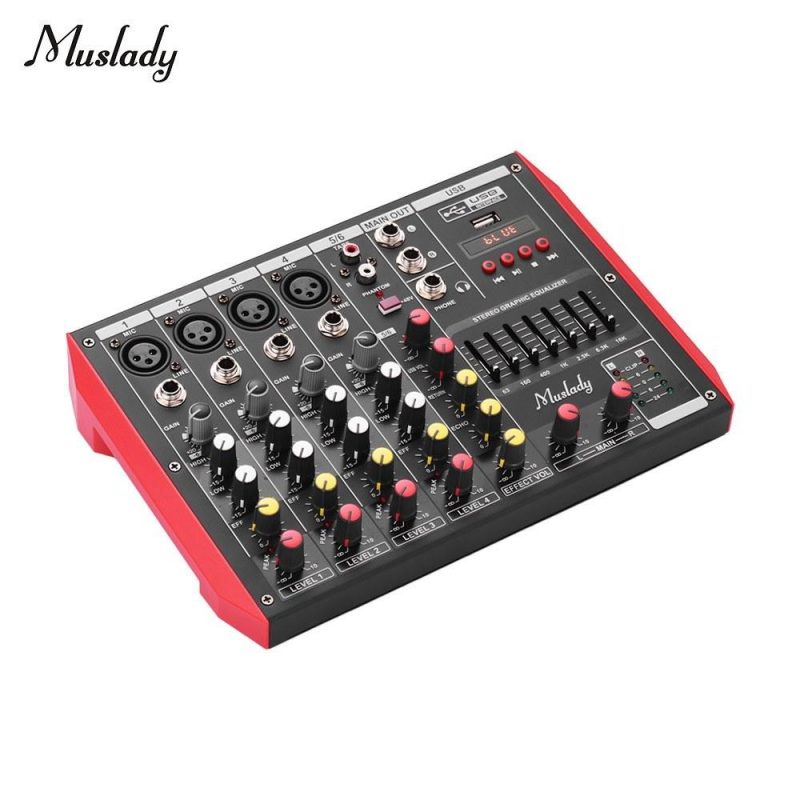 Pro Audio Equipment |   D4 Portable 4-Channel Mixing Console Mixer Musical Instruments Pro Audio Equipment