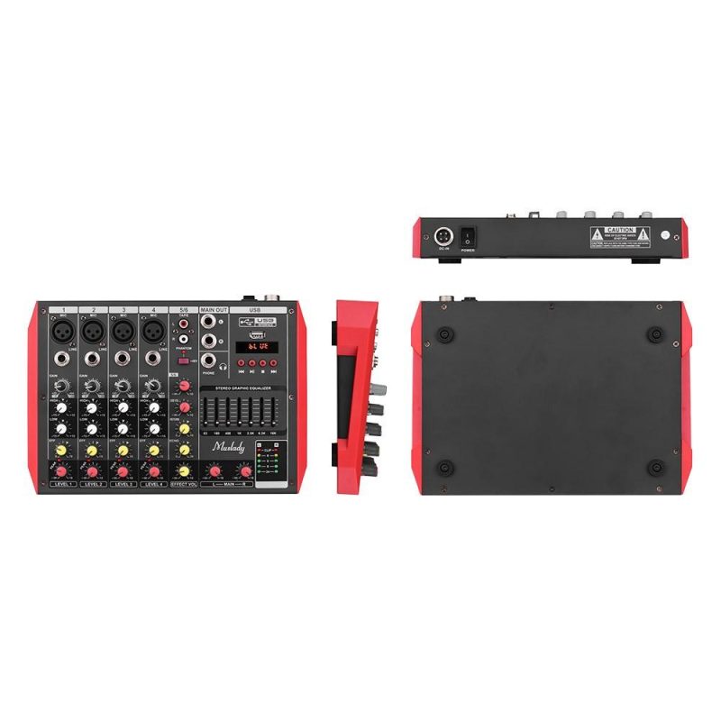 Pro Audio Equipment |   D4 Portable 4-Channel Mixing Console Mixer Musical Instruments Pro Audio Equipment