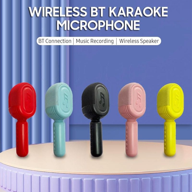 Pro Audio Equipment |   Wireless BT Karaoke Microphone HIFI Speaker Blue Musical Instruments Blue