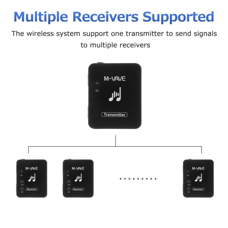 Pro Audio Equipment |   WP-10 2.4GHz Rechargeable Transmitter + 2 Pcs Receiver Musical Instruments Pro Audio Equipment