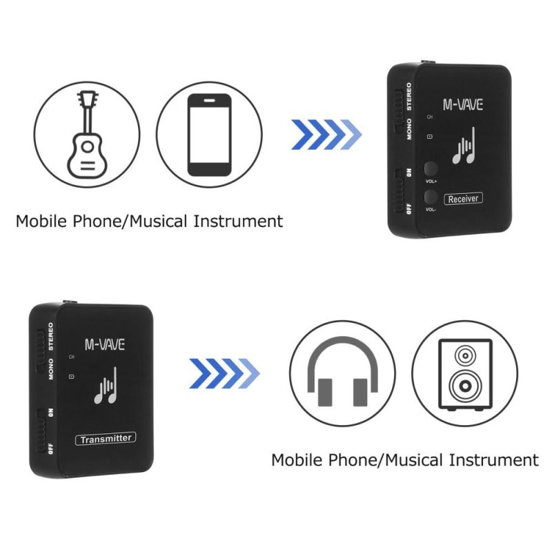 Pro Audio Equipment |   WP-10 2.4GHz Rechargeable Transmitter + 2 Pcs Receiver Musical Instruments Pro Audio Equipment