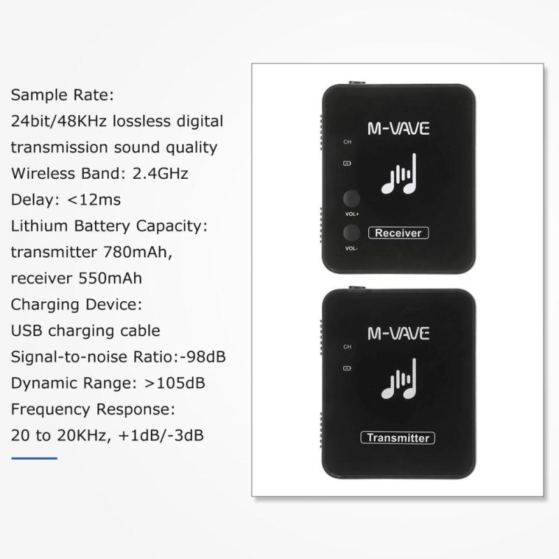 Pro Audio Equipment |   WP-10 2.4GHz Rechargeable Transmitter + 2 Pcs Receiver Musical Instruments Pro Audio Equipment