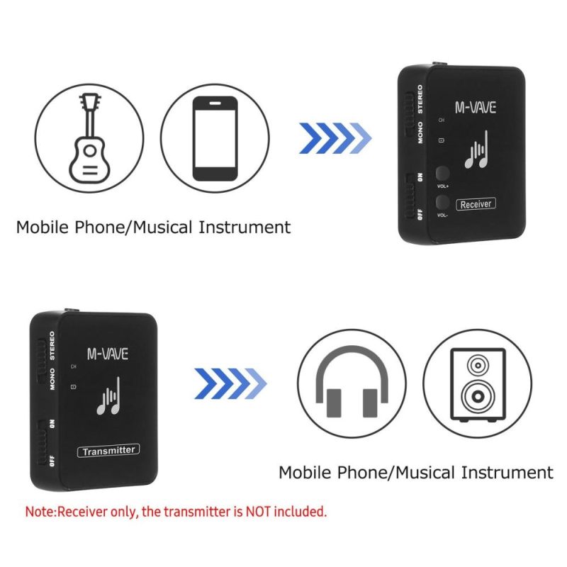 Pro Audio Equipment |   WP-10 2.4GHz Rechargeable Transmitter + 2 Pcs Receiver Musical Instruments Pro Audio Equipment