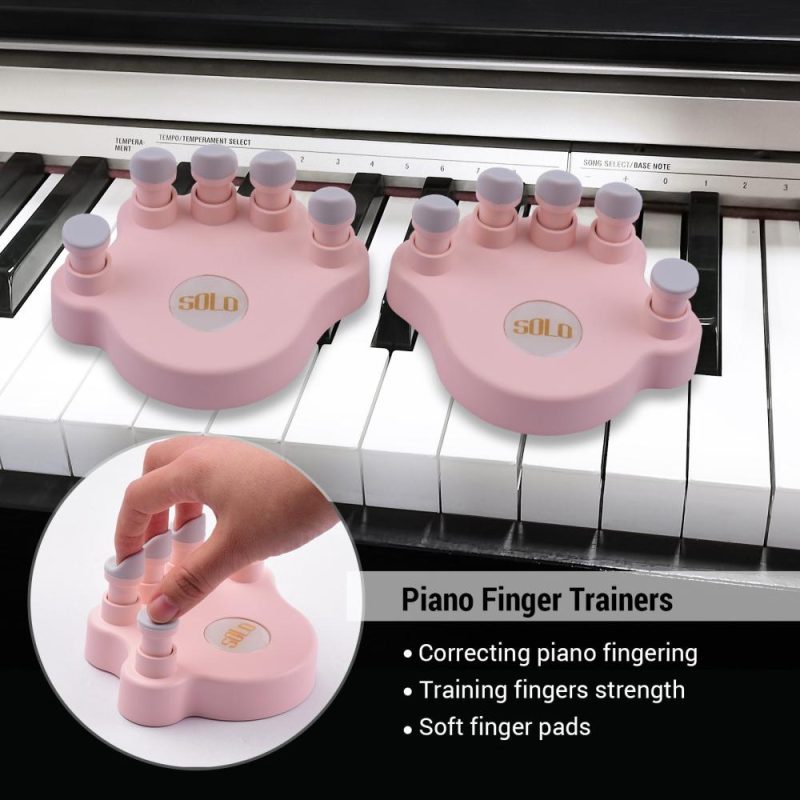 Keyboards & Pianos |   SP-140 Piano Finger Trainers Fingers Strength Training Tools Finger Correctors for Piano Beginners, 1 Pair/Pack Pink Keyboards & Pianos Keyboards & Pianos