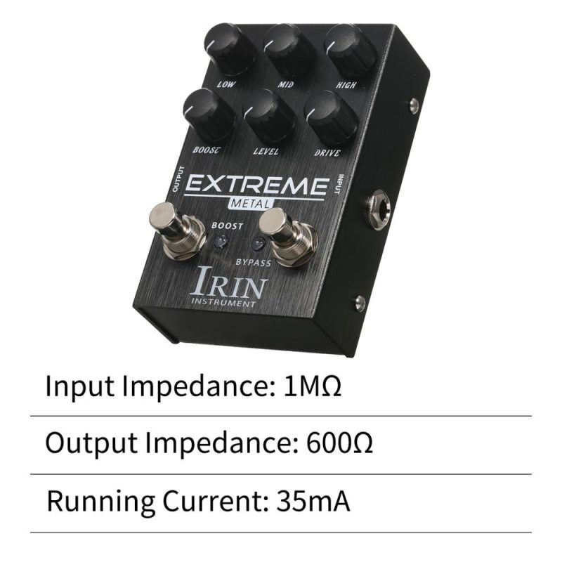 Musical Effects |   Distortion Guitar Effect Pedal for Electric Guitar – EXTREME Black Musical Effects Black