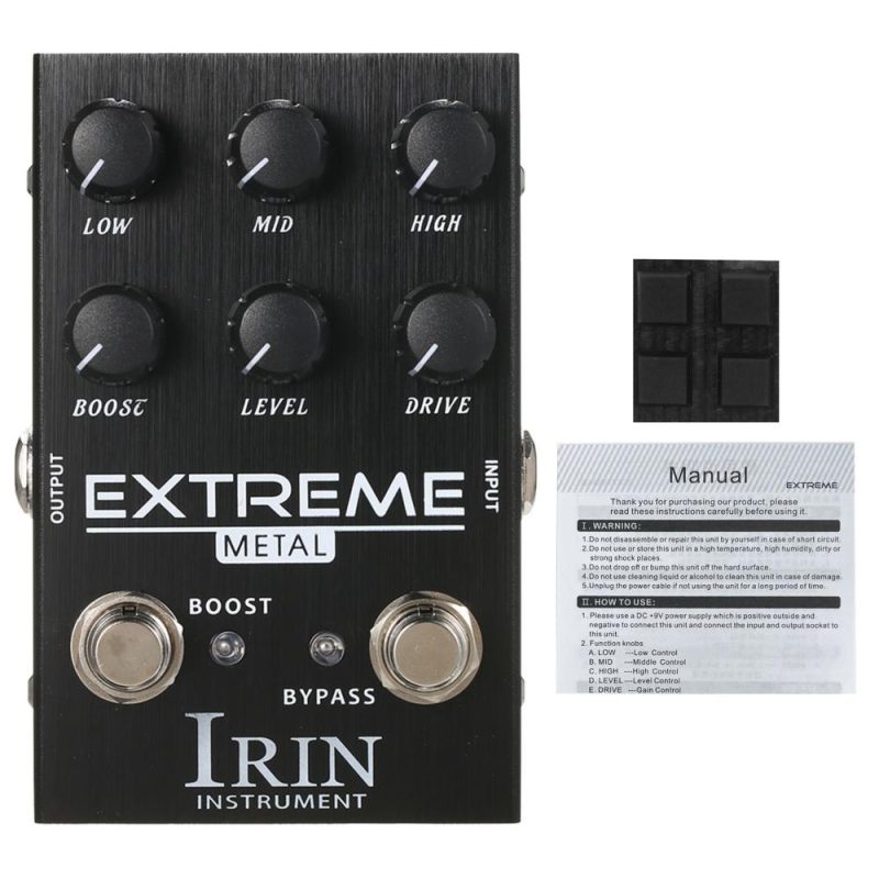 Musical Effects |   Distortion Guitar Effect Pedal for Electric Guitar – EXTREME Black Musical Effects Black