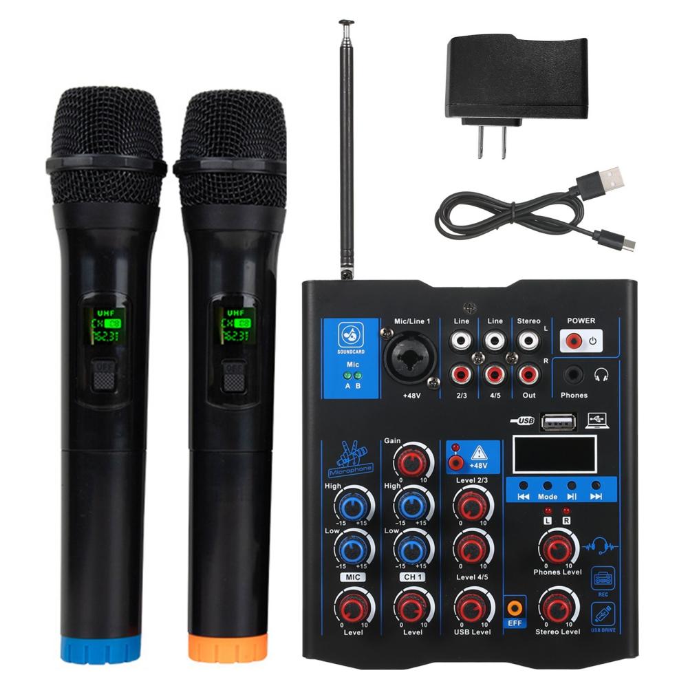 Musical Effects |   Professional Audio Mixer With Dual Wireless Microphone, Musical Effects Musical Effects