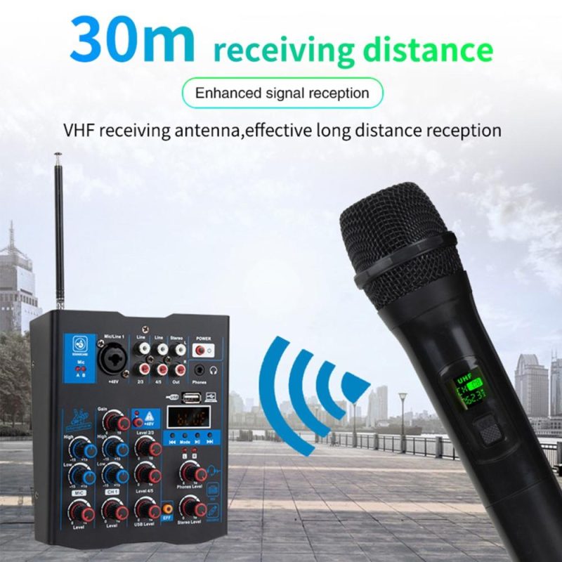 Musical Effects |   Professional Audio Mixer With Dual Wireless Microphone, Musical Effects Musical Effects