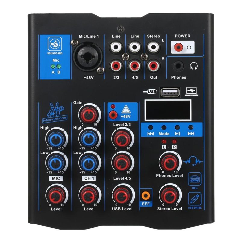 Musical Effects |   Professional Audio Mixer With Dual Wireless Microphone, Musical Effects Musical Effects