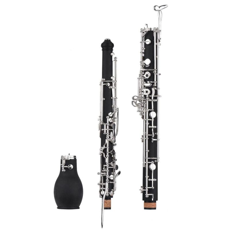 Woodwinds |   Professional English Horn Alto Oboe F Key Synthetic Wood Body Silver-plated Keys Woodwind Instrument Black Musical Instruments Black