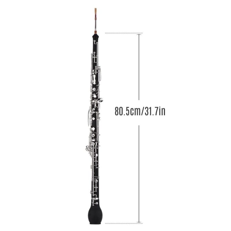 Woodwinds |   Professional English Horn Alto Oboe F Key Synthetic Wood Body Silver-plated Keys Woodwind Instrument Black Musical Instruments Black