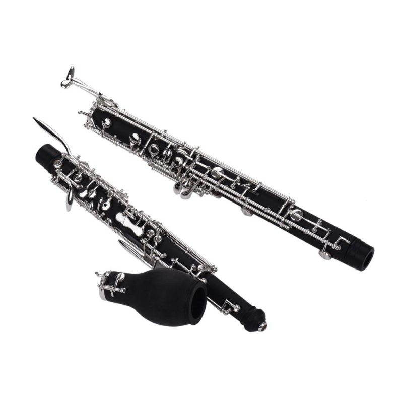 Woodwinds |   Professional English Horn Alto Oboe F Key Synthetic Wood Body Silver-plated Keys Woodwind Instrument Black Musical Instruments Black