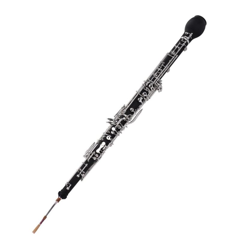 Woodwinds |   Professional English Horn Alto Oboe F Key Synthetic Wood Body Silver-plated Keys Woodwind Instrument Black Musical Instruments Black