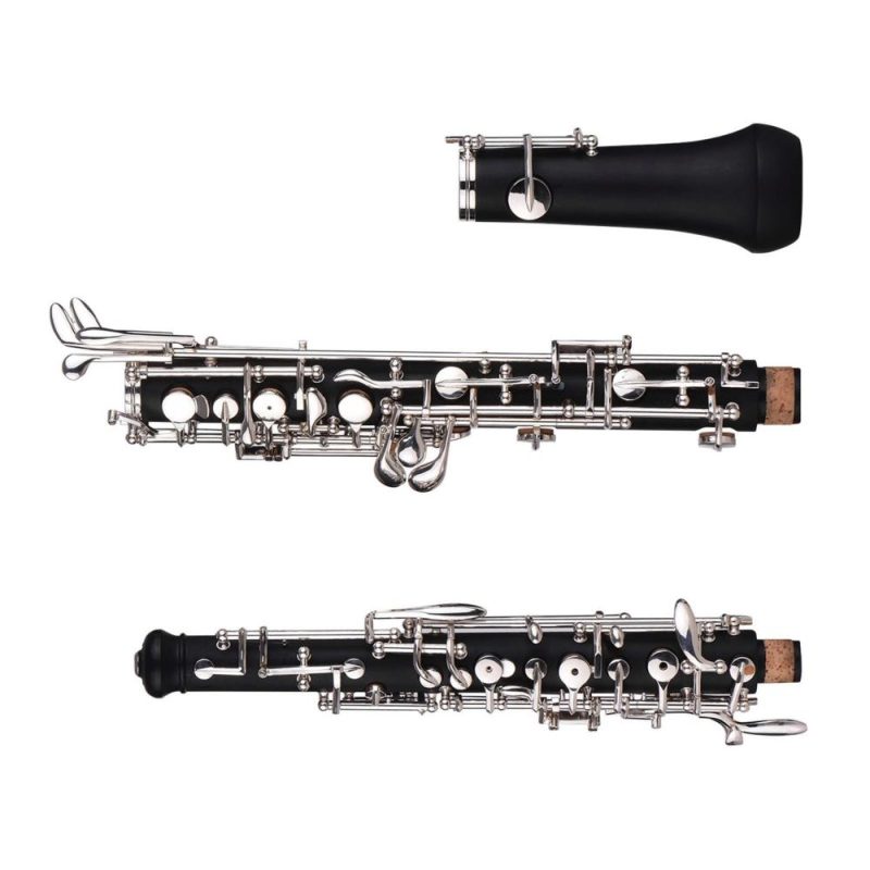 Woodwinds |   Professional Oboe C Key Semi-automatic Style Silver-plated Keys Woodwind Instrument Silver Musical Instruments Silver