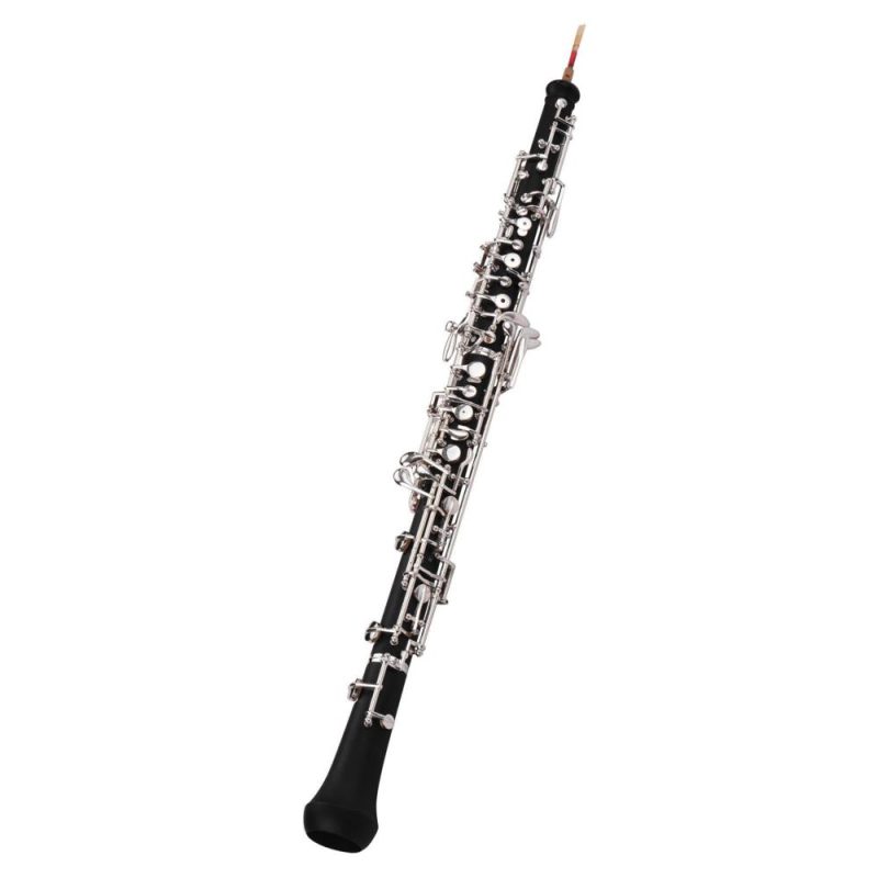 Woodwinds |   Professional Oboe C Key Semi-automatic Style Silver-plated Keys Woodwind Instrument Silver Musical Instruments Silver