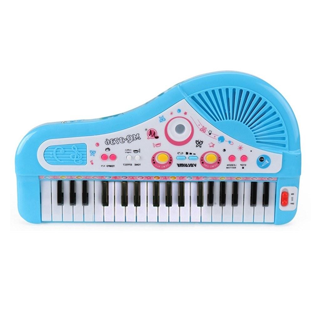 Keyboards & Pianos |   37 Keys Kids Musical Piano Electronic Piano Keyboard Toy Musical Instrument Toy Blue Keyboards & Pianos Blue