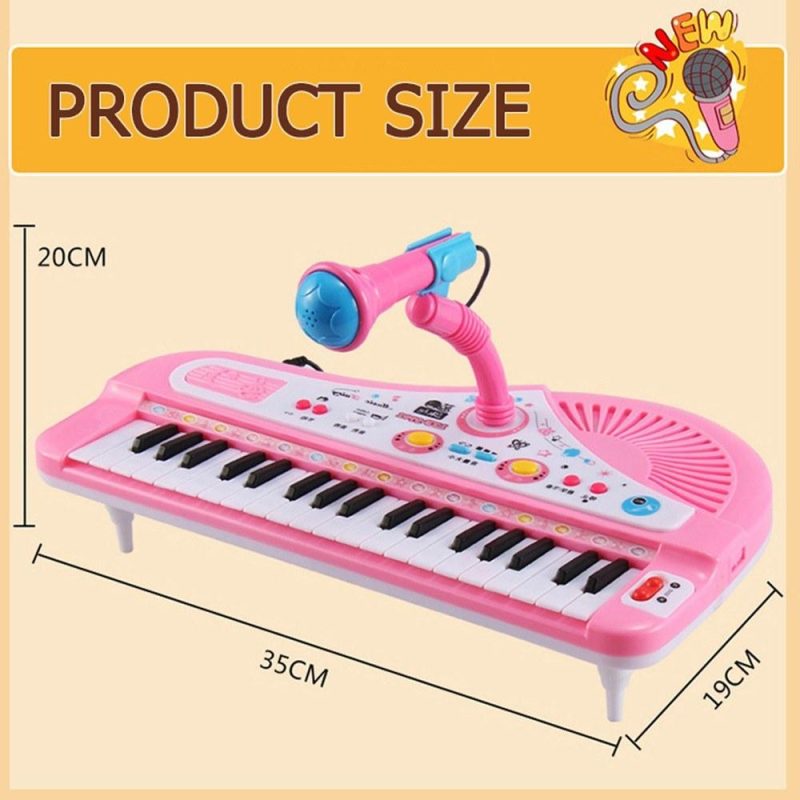 Keyboards & Pianos |   37 Keys Kids Musical Piano Electronic Piano Keyboard Toy Musical Instrument Toy Blue Keyboards & Pianos Blue