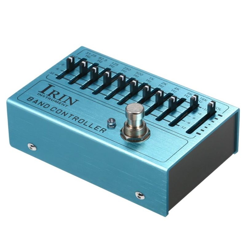 Musical Effects |   10-Band EQ Guitar Effect Pedal Mini Guitar Equalizer with True Bypass – BAND CONTROLLER Blue Musical Effects Blue