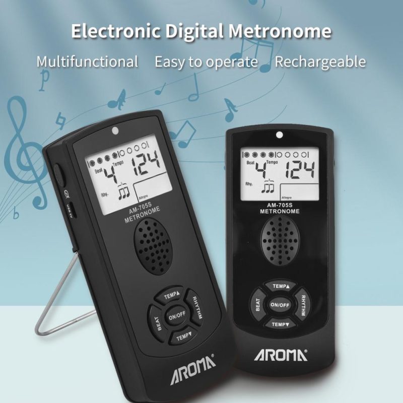 Musical Effects |   2.2-inch LCD Universal Electronic Metronome Electronic Digital Metronome Black Musical Effects Black