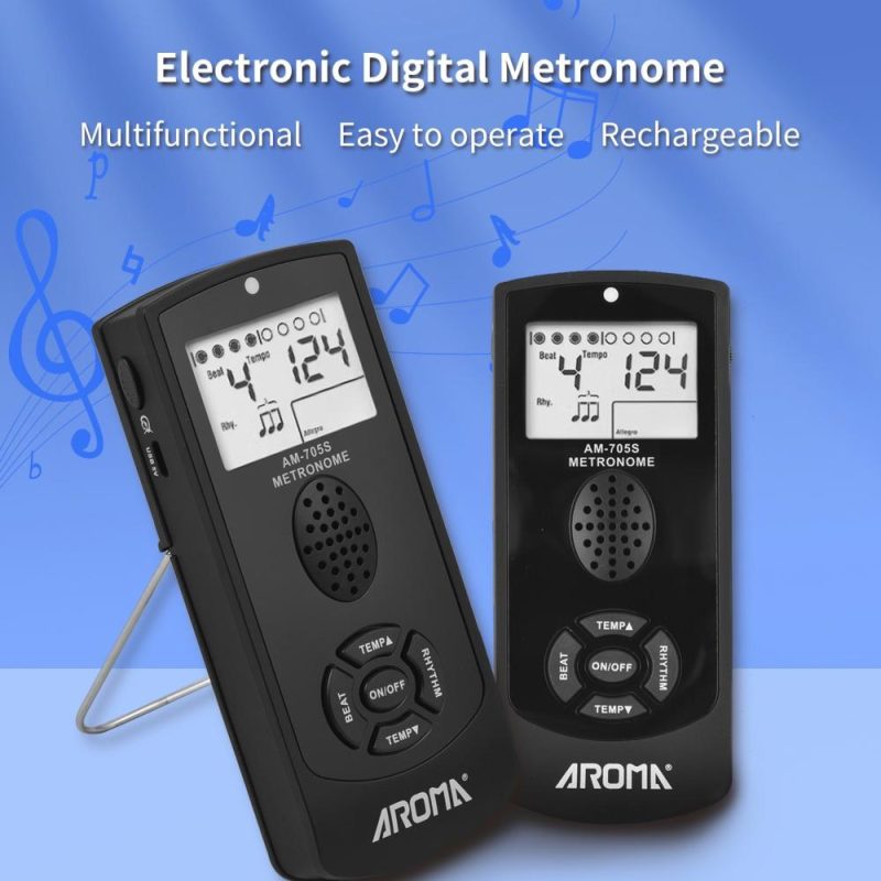 Musical Effects |   2.2-inch LCD Universal Electronic Metronome Electronic Digital Metronome Black Musical Effects Black