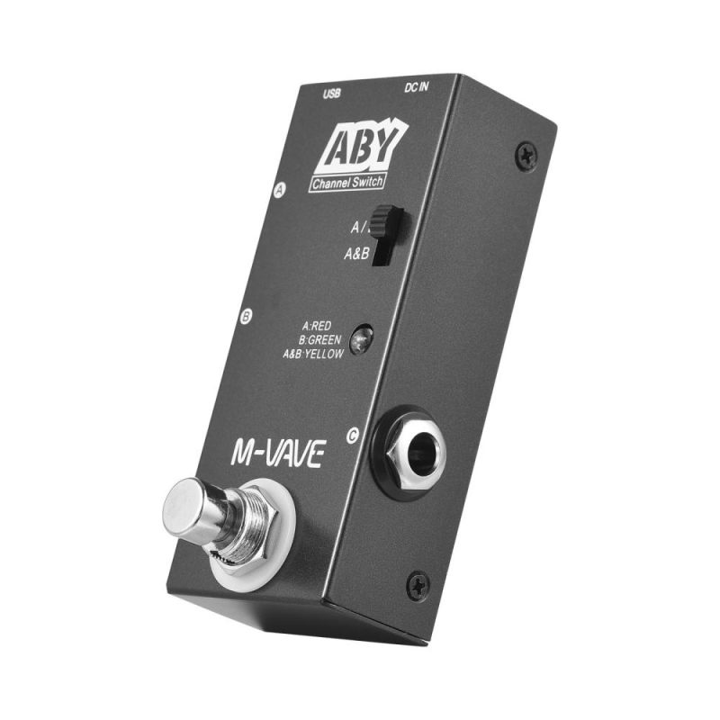 Musical Effects |   ABY Line Selector AB Switch Mini Guitar Effect Pedal True Bypass Guitar Bass Pedal AB Box – ABY Channel Switch Black Musical Effects Black