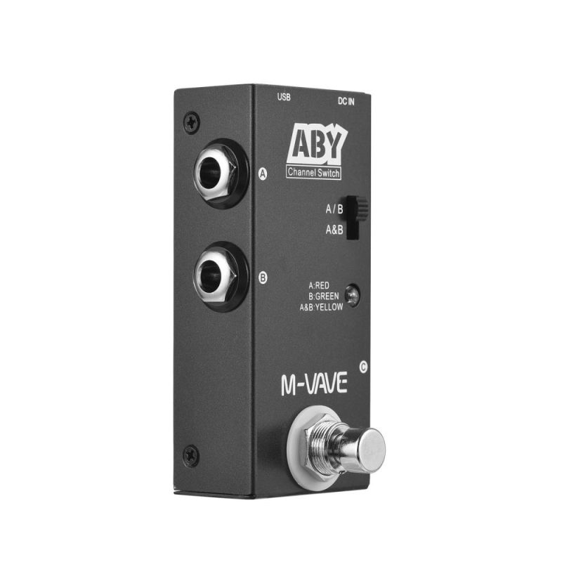 Musical Effects |   ABY Line Selector AB Switch Mini Guitar Effect Pedal True Bypass Guitar Bass Pedal AB Box – ABY Channel Switch Black Musical Effects Black