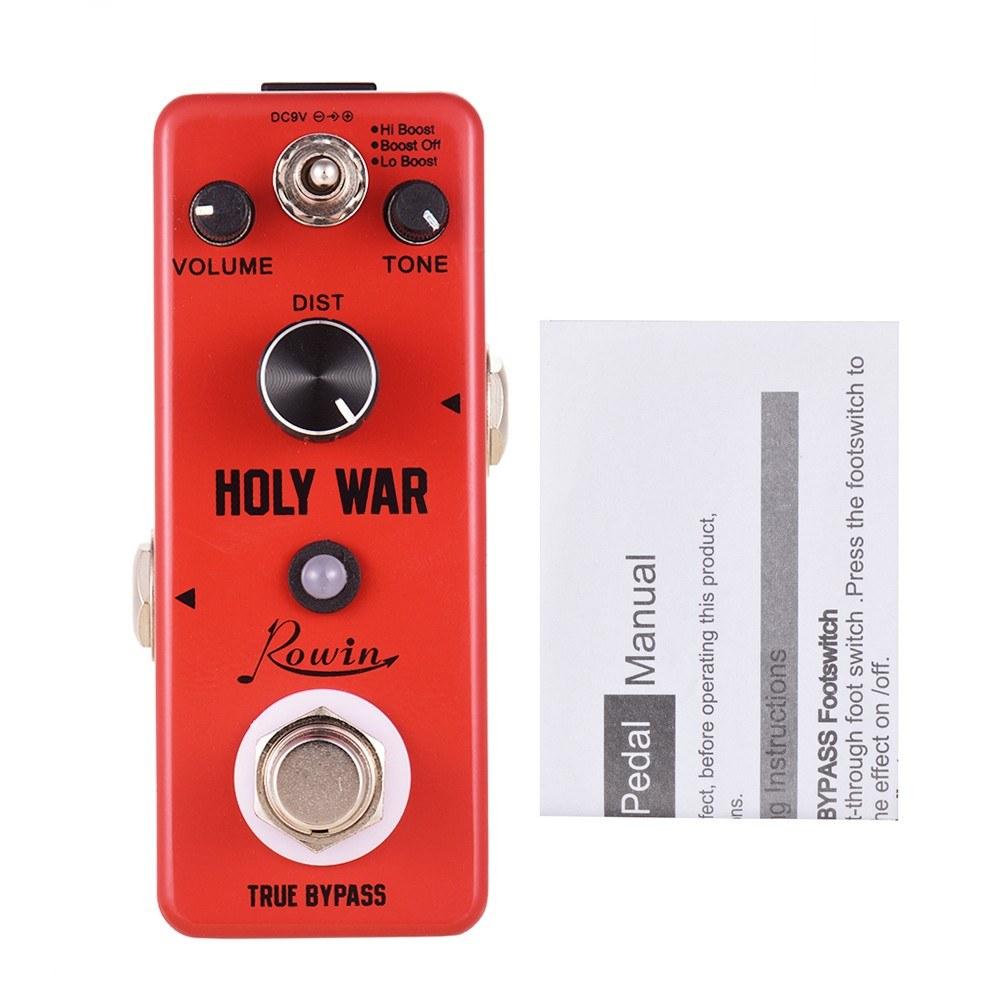 Musical Effects |   HOLY WAR Analog Heavy Metal Distortion Guitar Effect Pedal 3 Working Mode Aluminum Alloy Shell True Bypass Red Musical Effects Musical Effects