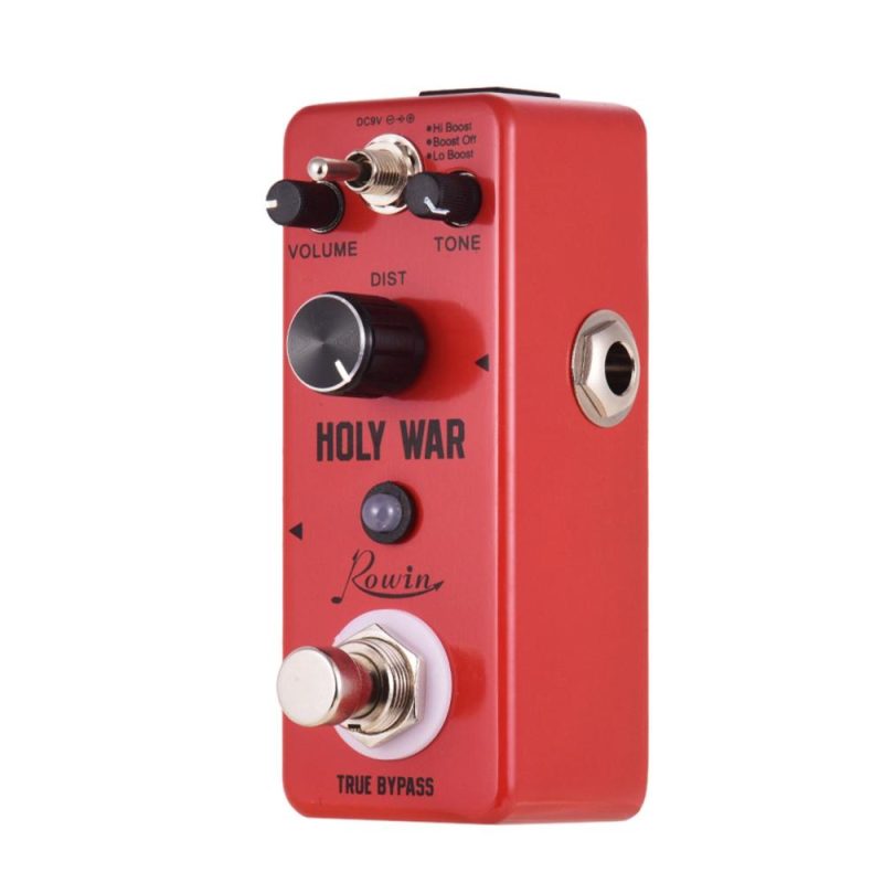 Musical Effects |   HOLY WAR Analog Heavy Metal Distortion Guitar Effect Pedal 3 Working Mode Aluminum Alloy Shell True Bypass Red Musical Effects Musical Effects