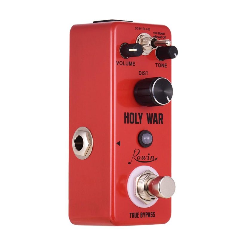 Musical Effects |   HOLY WAR Analog Heavy Metal Distortion Guitar Effect Pedal 3 Working Mode Aluminum Alloy Shell True Bypass Red Musical Effects Musical Effects