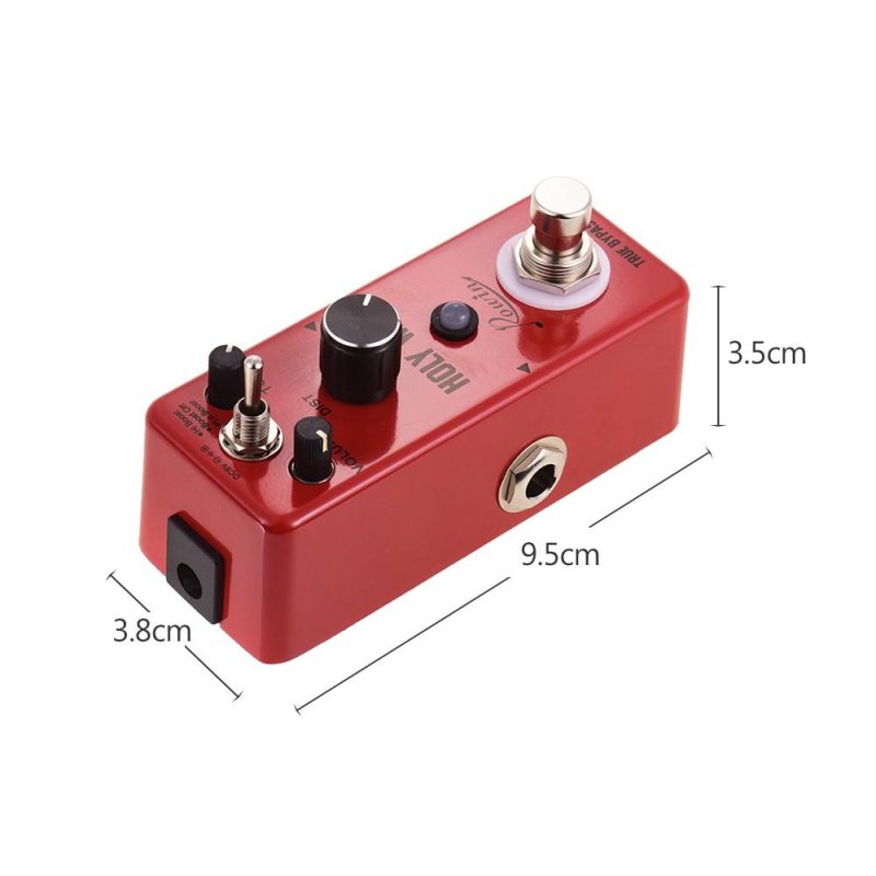 Musical Effects |   HOLY WAR Analog Heavy Metal Distortion Guitar Effect Pedal 3 Working Mode Aluminum Alloy Shell True Bypass Red Musical Effects Musical Effects