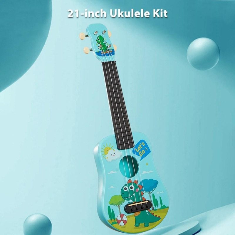 Strings and Accessories |   21-inch Ukulele Starter Kit / Eco-Friendly with Vibrant Design / Perfect Gift for Beginners Green Musical Instruments Green