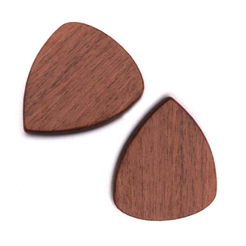 Strings and Accessories |   2pcs Wood Guitar Picks Plectrum Natural Grains Musical Instruments Natural Grains