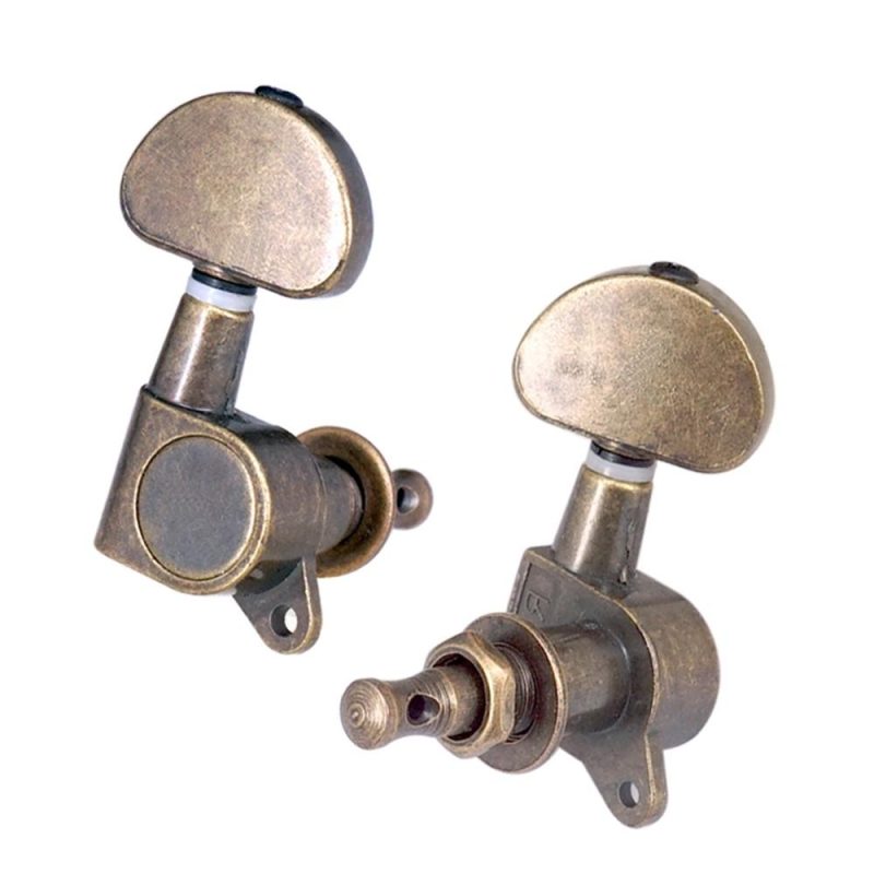 Strings and Accessories |   6pcs (3L3R) Closed Guitar Tuning Pegs String Tuners Machine Heads Knobs Tuning Keys for Folk Acoustic / Electric Guitar Bronze Musical Instruments Bronze