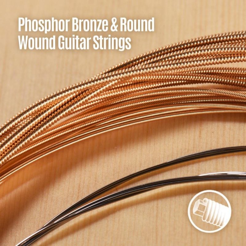 Strings and Accessories |   DP-010 Extra Light Acoustic Guitar Strings Hexagon Alloy Wire Phosphor Bronze Wound Corrosion Resistant 6 Strings Set Musical Instruments Strings & Accessories