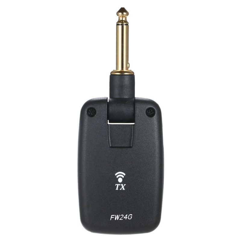 Strings and Accessories |   FW-24G Guitar Wireless System Rechargeable Guitar Pickup Transmitter and Receiver Set Black Musical Instruments Black