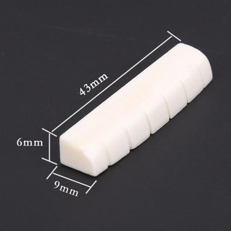 Strings and Accessories |   Guitar Saddle Nut White Cattle Bone for 41 Inch Folk Guitar White Musical Instruments Strings & Accessories