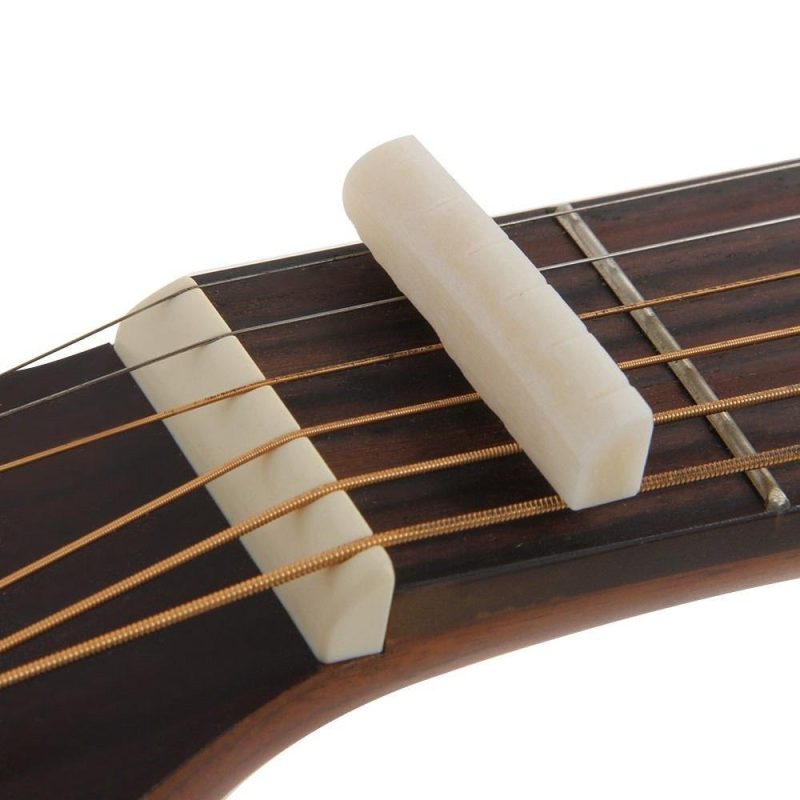 Strings and Accessories |   Guitar Saddle Nut White Cattle Bone for 41 Inch Folk Guitar White Musical Instruments Strings & Accessories