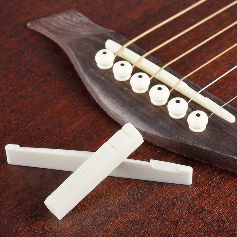 Strings and Accessories |   Guitar Saddle Nut White Cattle Bone for 41 Inch Folk Guitar White Musical Instruments Strings & Accessories