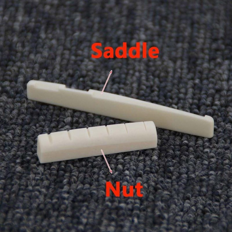 Strings and Accessories |   Guitar Saddle Nut White Cattle Bone for 41 Inch Folk Guitar White Musical Instruments Strings & Accessories