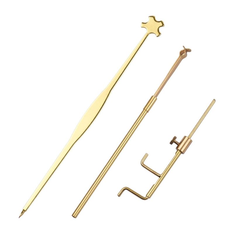 Strings and Accessories |   Violin Sound Post Tools Luthier Adjusting Tools Kit Gold Musical Instruments Gold