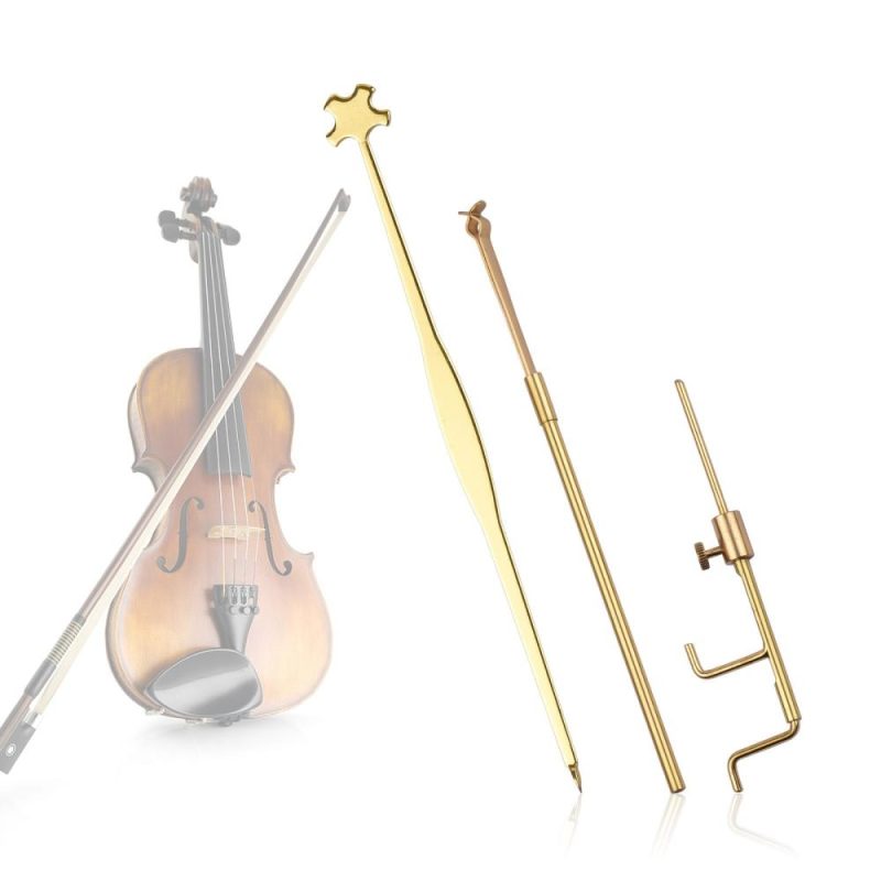 Strings and Accessories |   Violin Sound Post Tools Luthier Adjusting Tools Kit Gold Musical Instruments Gold